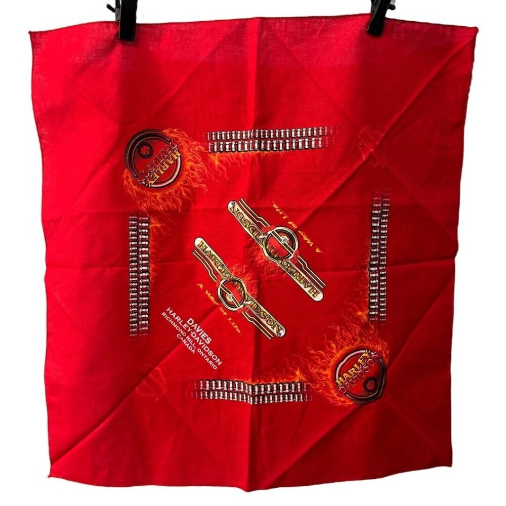 Harley Davidson 3D‎ Emblem Bandana Scarf, 21.5" Square